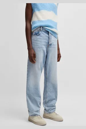 Hugo Blue Loose-fit-Jeans Nate in heller Waschung