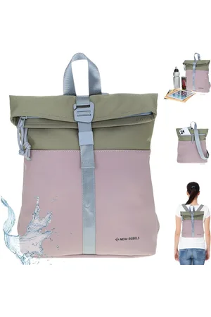NEW REBELS Freizeitrucksack Damen klein Rucksack Handtasche Tasche, Reise Freizeit Bag wasserabweisend aus Plane + bagboom Etui - Verkäufer: Sporttaschenshop
