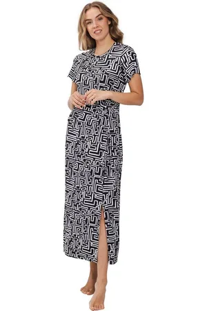 Pastunette Sommerkleid Damen kleid mit kurzem Arm lang (1-tlg) grafisches Muster - Verkäufer: HELLER-SHOES