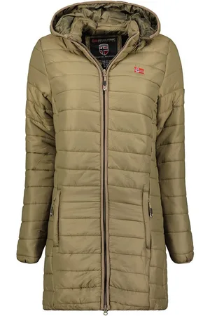 Geographical Norway Steppmantel Hochwertige Outdoorjacke ATIKA HOOD LONG (1-tlg) Outdoor Steppjacke Parka Lange Mit Kapuzenjacke Steppmantel - Verkäufer: Brandiing