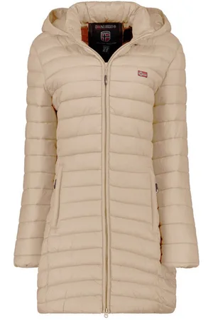 Geographical Norway Steppmantel Hochwertige Outdoorjacke ATIKA HOOD LONG (1-tlg) Outdoor Steppjacke Parka Lange Mit Kapuzenjacke Steppmantel - Verkäufer: Brandiing