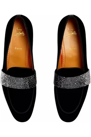 Christian Louboutin Nit Night Smoking Slippers Schuhe Loafer Handapplizierter Strassriemen am Spann für einen Hauch von Glamour - Verkäufer: eldigo