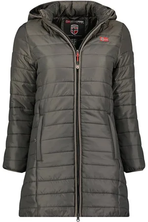 Geographical Norway Steppmantel Hochwertige Outdoorjacke ATIKA HOOD LONG (1-tlg) Outdoor Steppjacke Parka Lange Mit Kapuzenjacke Steppmantel - Verkäufer: Brandiing