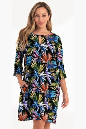 Anita Strandkleid Night Flowers - Style Salla Strandkleid 3/4 Armlänge - Verkäufer: Bademoden & Dessousinsel