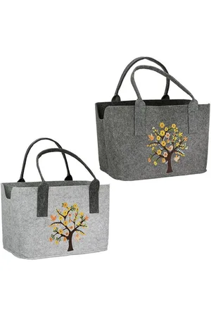 Mf Next Com Shopper Filztasche Blütezeit – Bestickte Einkaufstasche mit Vogelmotiv (2-tlg) - Verkäufer: Megafuchs Versandhandel