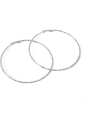 Karma Paar Creolen XXL Damen Silber Edelstahl Damenohrringe Damencreolen (Edelstahlohrringe Ohrringe Damencreolen), Damenschmuck Creolenpaar groß 8,3 cm - Verkäufer: Sanixa