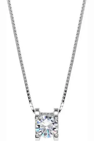 Karma Kette mit Anhänger Damenhalskette Kristall 40 cm Silber 925 Halskette Damen (Geschenk für Sie Kristallkette), Kette Damenschmuck Diamantkette - Verkäufer: Sanixa