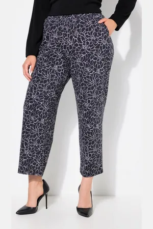 Ulla Popken Schlupfhose 7/8-Jerseyhose bedruckt weites Bein Elastikbund - Verkäufer: Popken Fashion Group