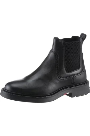 Tommy Hilfiger HILFIGER COMFORT LWT LTH CHELSEA Chelseaboots, Blockabsatz, Businessschuh, Stiefelette, Schlupfschuh mit Ziernähten
