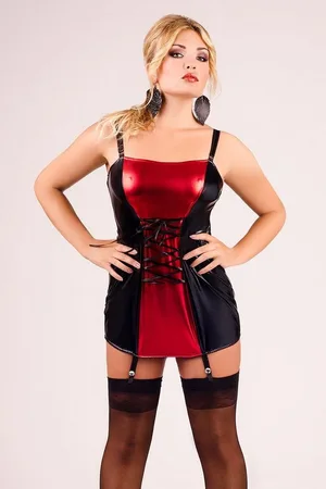 Andalea Corsage Plus Size Corsage mit Strapse Wetlook (1-teilig) - Verkäufer: Andalous Dessous