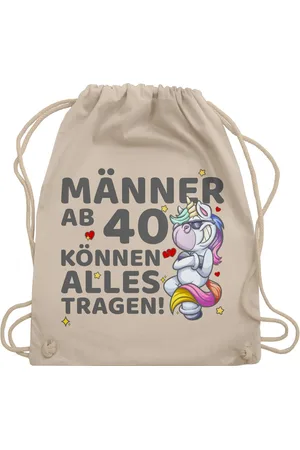 Shirtracer Turnbeutel Männer ab 40 können alles tragen Einhorn I 40er Geburtstag Männer I Vi, 40. Geburtstag - Verkäufer: