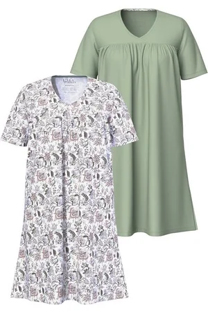 Ulla Popken Bigshirt Bigshirts 2er-Pack Blüten V-Ausschnitt Halbarm - Verkäufer: Popken Fashion Group