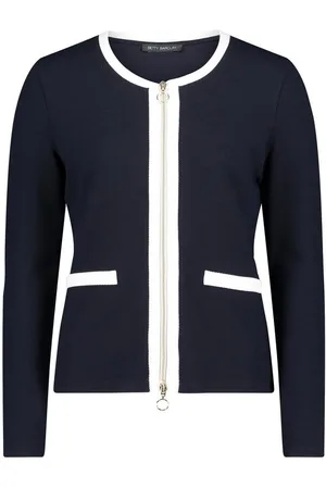 Betty Barclay Sweatjacke Shirtjacke mit Struktur Materialmix