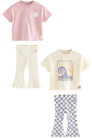 Next Shirt & Leggings Set aus T-Shirt und ausgestellter Hose, 4er-Pack (4-tlg) - Verkäufer: Germany GmbH
