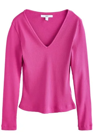 Next Langarmshirt Langärmliges Top mit geripptem V-Ausschnitt (1-tlg) - Verkäufer: Germany GmbH