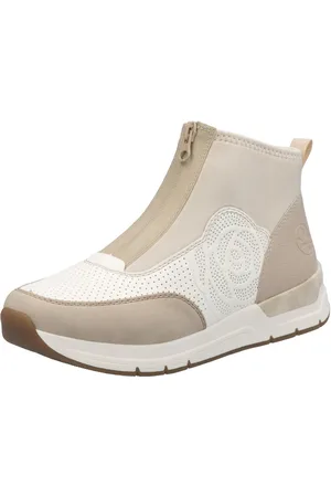 Rieker Keilsneaker, Stiefelette, Boots, Rosenprägung, mit Reißverschluss vorne