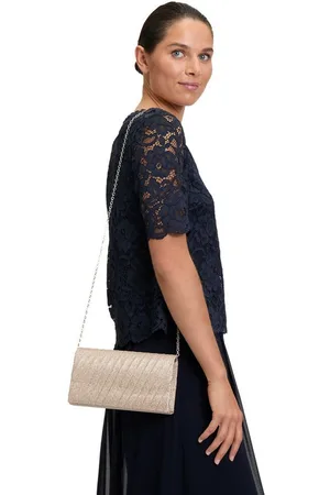 Vera Mont Abendtasche Clutch-Tasche im Glitzer-Look, Falten