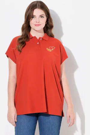 Ulla Popken Poloshirt Poloshirt Stickerei Polokragen Halbarm - Verkäufer: Popken Fashion Group