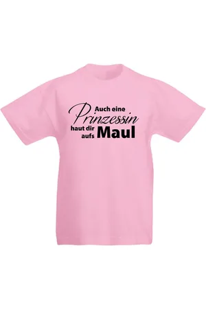 G-graphics T-Shirt Auch eine Prinzessin haut dir aufs Maul Kinder T-Shirt mit Spruch / Statement - Verkäufer:
