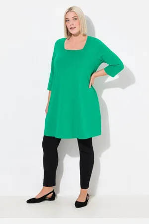 Ulla Popken Longshirt Longshirt A-Linie Carré-Ausschnitt 3/4-Arm - Verkäufer: Popken Fashion Group
