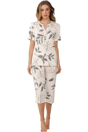 Pastunette Capri-Pyjama Damen Pyjama Capri Hose (2 tlg) Modisches Design - Verkäufer: HELLER-SHOES