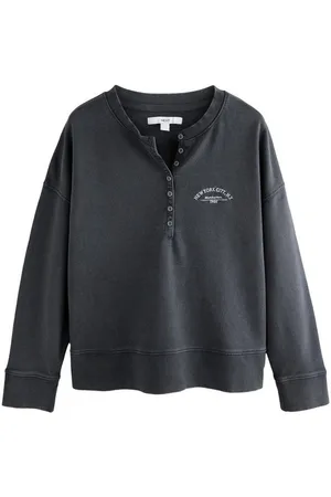 Next Sweater Henley-Sweatshirt mit Grafik, 100 % Baumwolle (1-tlg) - Verkäufer: Germany GmbH