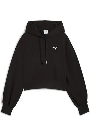 PUMA Hoodie WARDROBE ESS Kurzer Relaxed Fit Hoodie Damen