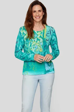 Rabe Strickpullover Pullover mit grafischem Muster und Strass