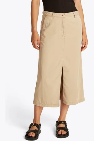 Tommy Hilfiger Webrock CO TENCEL MIDI SKIRT mit Schlitz