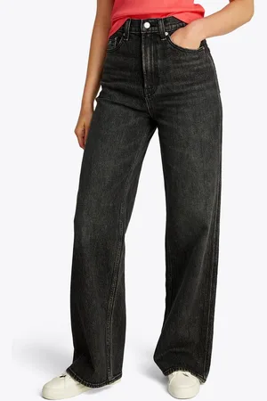 Tommy Hilfiger Weite Jeans Claire High Rise mit Logo-Badge