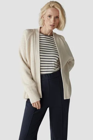 Le Comte Strickjacke Offener Strick-Cardigan mit Perfangstruktur