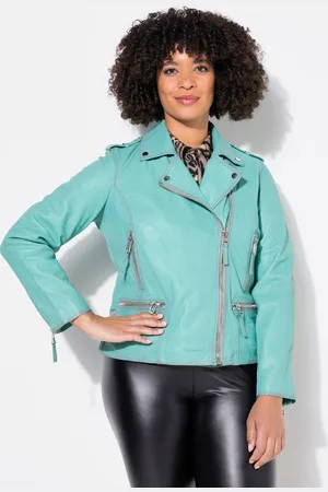 Angel of Style Lederjacke Leder-Bikerjacke echtes Leder Farbe Langarm - Verkäufer: Popken Fashion Group