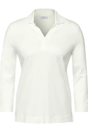 CECIL Langarm-Poloshirt - Piquée Poloshirt - Stilvolles Damen-Poloshirt - Verkäufer: Schneider Fashion Store