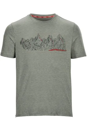 Killtec T-Shirt Lilleo MN TSHRT C Schnelltrocknendes Herren T-Shirt mit Berg-Print und Melange-Optik