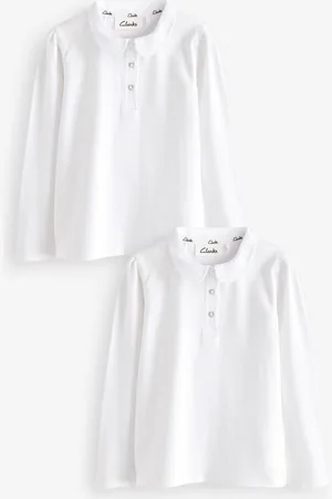 Clarks Poloshirt Langarm-Poloshirts für Mädchen im 2er-Pack (2-tlg) - Verkäufer: Next Germany GmbH