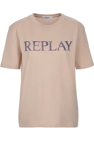 Replay T-Shirt mit Markenprint vorne