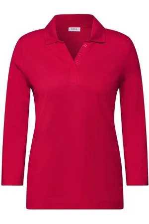 CECIL Langarm-Poloshirt - Piquée Poloshirt - Stilvolles Damen-Poloshirt - Verkäufer: Schneider Fashion Store