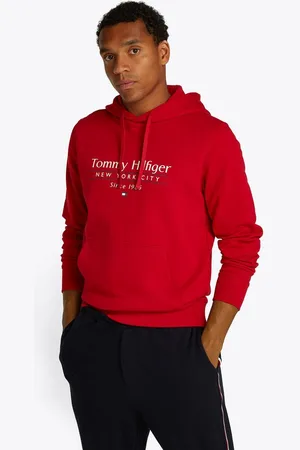Tommy Hilfiger Hoodie HILFIGER CENTER STACK HOODY mit großem mehrfarbigen Print