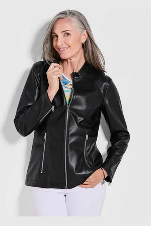 GOLDNER Outdoorjacke Kurzgröße: Jacke in Lederoptik - Verkäufer: