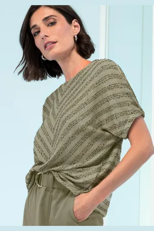 Bianca Kurzarmshirt SIA im Streifen-Design mit schimmernden Effekten - Verkäufer: