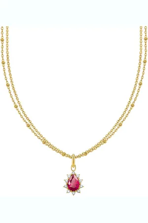 Thomas Sabo Kette mit Anhänger Vintage Romance, KE2294-995-10-L45V, mit Saphir (synth), Zirkonia (synth)