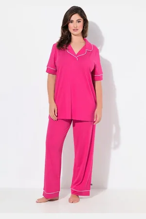 Ulla Popken Pyjama Pyjama Zierpaspeln Reverskragen Halbarm - Verkäufer: Popken Fashion Group