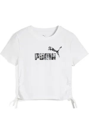 PUMA T-Shirt Essentials Animal Logo Infill T-Shirt mit Knotendetail Mädchen