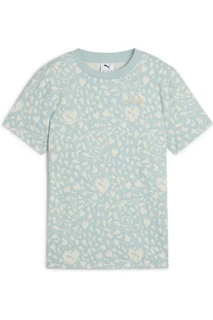 PUMA T-Shirt FLAMING LOVE T-Shirt mit Allover-Print Mädchen