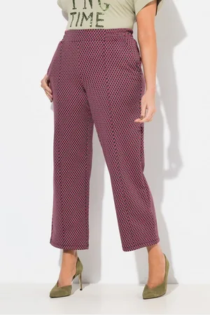 Ulla Popken Schlupfhose Jacquard-Hose gerades Bein Elastikbund - Verkäufer: Popken Fashion Group