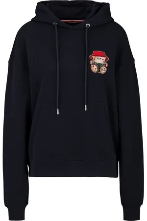 19V69 Italia Hoodie KARA BUCKET mit Bären-Applikation und Kängurutasche, lässiger Look - Verkäufer: Marco GmbH