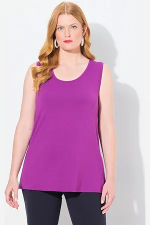 Ulla Popken Longtop Top Rundhals Classic Stretch breite Träger - Verkäufer: Popken Fashion Group