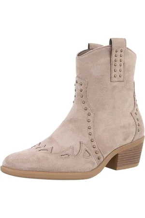 Ital-Design Damen Cowboyboots Western Westernstiefelette (88812570) Blockabsatz Stiefeletten in Hellbraun - Verkäufer: