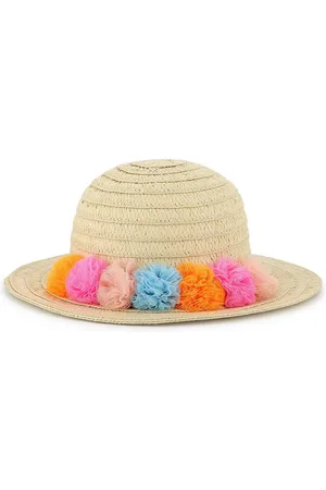 Billieblush Strohhut glitzernder Sonnenhut mit bunten Pompoms - Verkäufer: coolkids-store