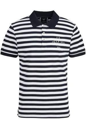 19V69 Italia Poloshirt EMILIO MARINA mit maritimem Streifenmuster und dezentem Logo, sportlicher Look - Verkäufer: Marco GmbH